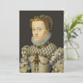 Francois Clouet - Elisabeth van Oostenrijk Kaart (Staand voorkant)