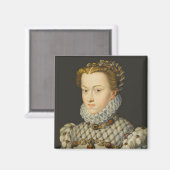 Francois Clouet - Elisabeth van Oostenrijk Magneet (Voorkant / Achterkant)