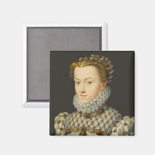 Francois Clouet - Elisabeth van Oostenrijk Magneet (Voorkant / Achterkant)