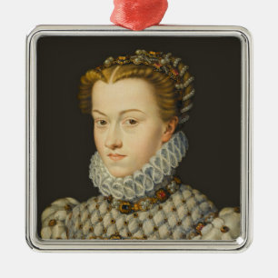 Francois Clouet - Elisabeth van Oostenrijk Metalen Ornament
