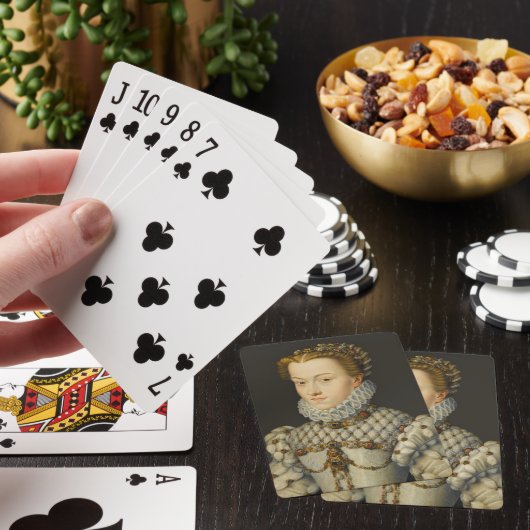 Francois Clouet - Elisabeth van Oostenrijk Pokerkaarten (Insitu)