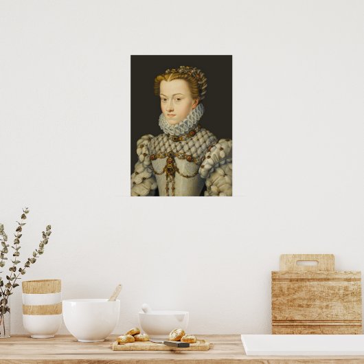 Francois Clouet - Elisabeth van Oostenrijk Poster (Keuken)