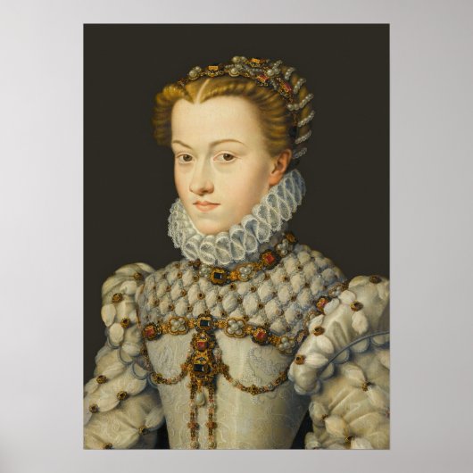 Francois Clouet - Elisabeth van Oostenrijk Poster (Voorkant)