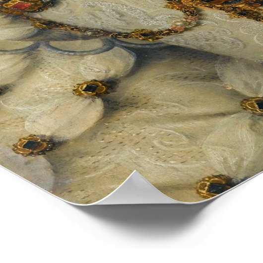 Francois Clouet - Elisabeth van Oostenrijk Poster (Hoek)