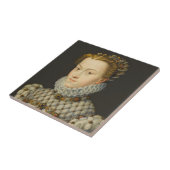 Francois Clouet - Elisabeth van Oostenrijk Tegeltje (Zijkant)