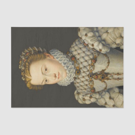 Francois Clouet - Elisabeth van Oostenrijk Tissuepapier (Voorkant)