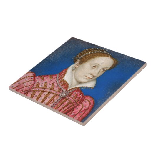 Francois Clouet - Mary, koningin van Schotten Tegeltje (Zijkant)