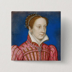 Francois Clouet - Mary, koningin van Schotten Vierkante Button 5,1 Cm