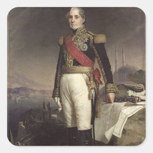 Francois-Horace Count Sebastiani, 1841 Vierkante Sticker (Voorkant)