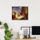 Francois I met Leonardo da Vinci Poster (Thuiskantoor)