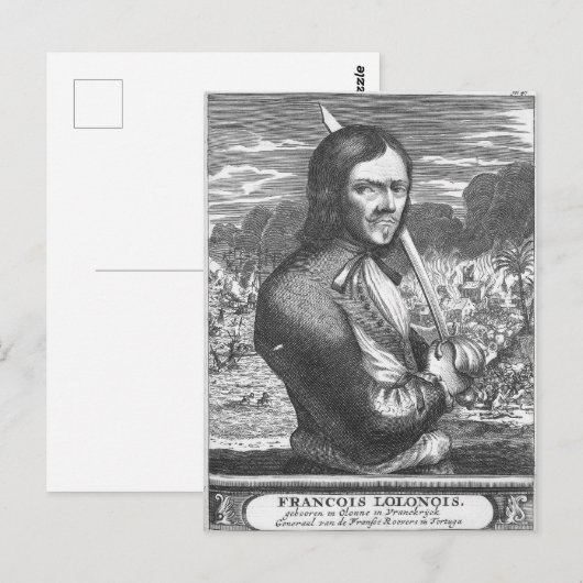 Francois l'Olonnais Briefkaart (Voorkant / Achterkant)