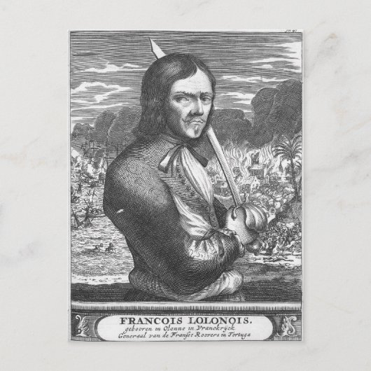 Francois l'Olonnais Briefkaart (Voorkant)