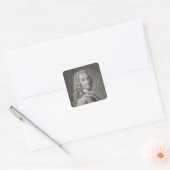 Francois Marie Arouet de Voltaire Vierkante Sticker (Envelop)