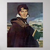 Francois-Marius Granet door Jean Auguste Ingres Poster (Voorkant)