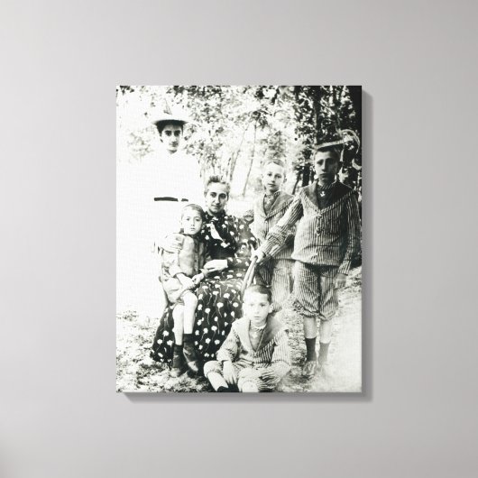 Francois Mauriac (1885-1970) als kind (foto) Canvas Afdruk (Voorkant)