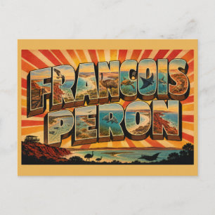 Francois Peron National Park WA Vintage Reis Kunst Briefkaart