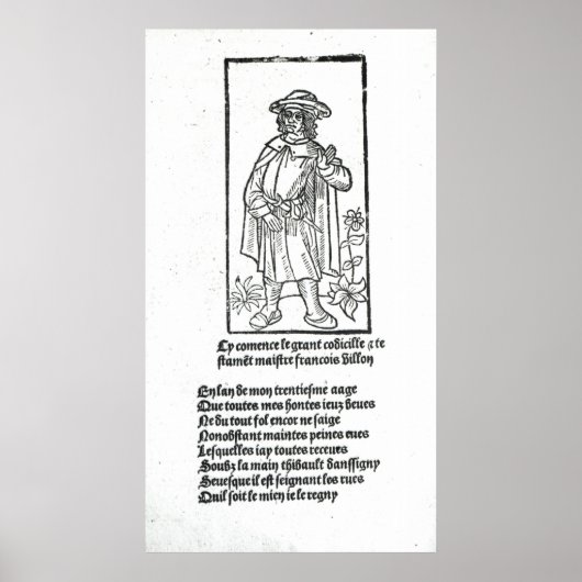 Francois Villon uit 'Oeuvres' Poster (Voorkant)
