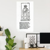 Francois Villon uit 'Oeuvres' Poster (Thuiskantoor)