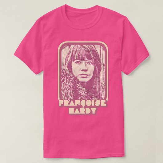 Francoise Hardy Retro Francophile Design 1 T-shirt (Design voorkant)