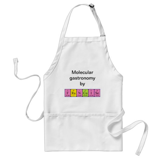 Francoise periodieke table name apron standaard schort (Voorkant)