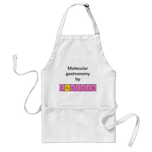Francoise periodieke table name apron standaard schort (Voorkant)