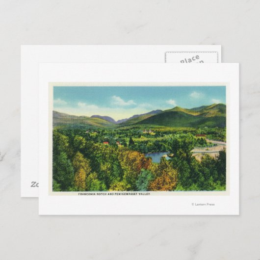 Franconcia Notch & Pemigewasset Valley Briefkaart (Voorkant / Achterkant)