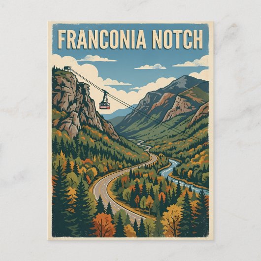Franconia Notch Briefkaart (Voorkant)