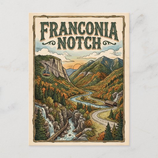 Franconia Notch Briefkaart (Voorkant)