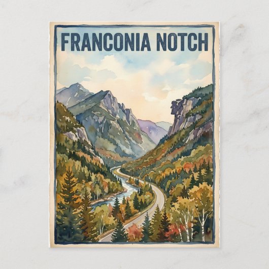 Franconia Notch Briefkaart (Voorkant)