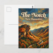 Franconia Notch New Hampshire Briefkaart (Voorkant / Achterkant)