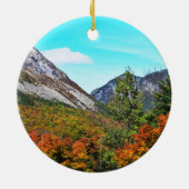 Franconia Notch Round Ornament (Achterkant)