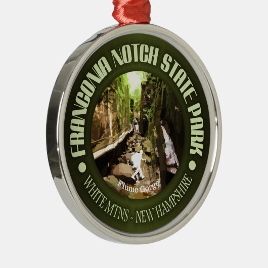 Franconia Notch SP Metalen Ornament (Rechts)