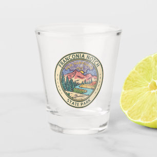 Franconia Notch State Park New Hampshire Badge Shot Glas
