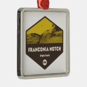 Franconia Notch State Park New Hampshire Metalen Ornament (Rechts)