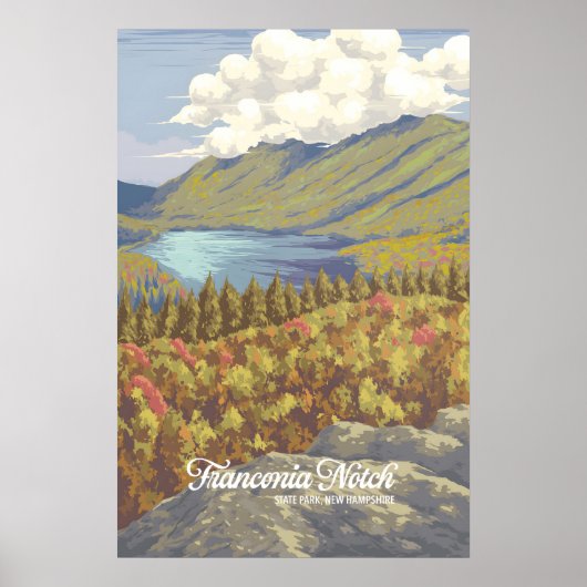 Franconia Notch State Park Reisposter Poster (Voorkant)