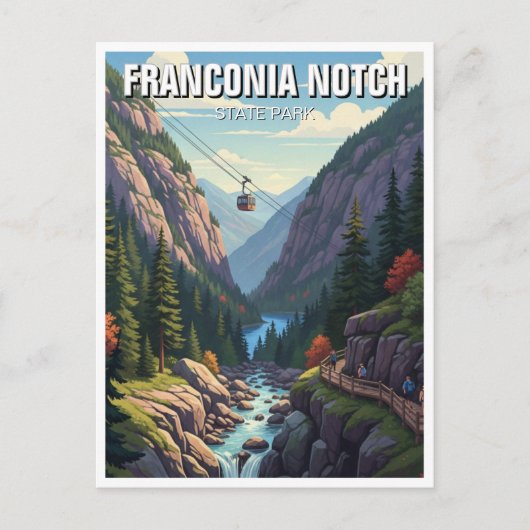Franconia Notch State Park Reizen Briefkaart (Voorkant)