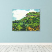 Franconia Notch State Park Uitzicht van Indiaas ho Canvas Afdruk (Insitu (Houten vloer))