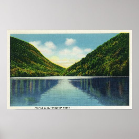 Franconia Notch State Park Uitzicht van Profile La Poster (Voorkant)