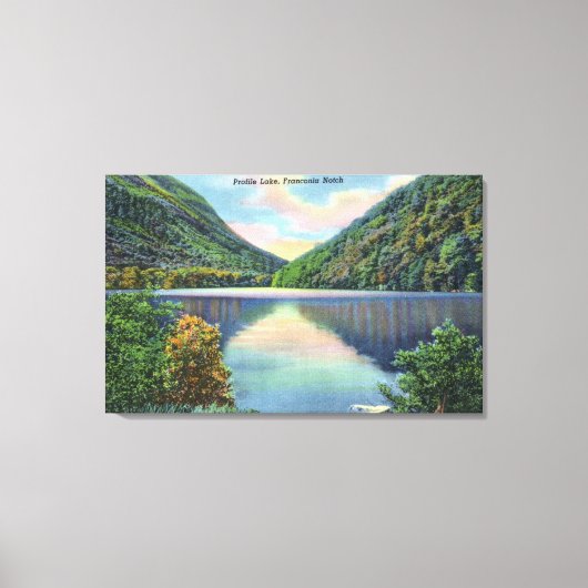 Franconia Notch Uitzicht van Profile Lake Canvas Afdruk (Voorkant)
