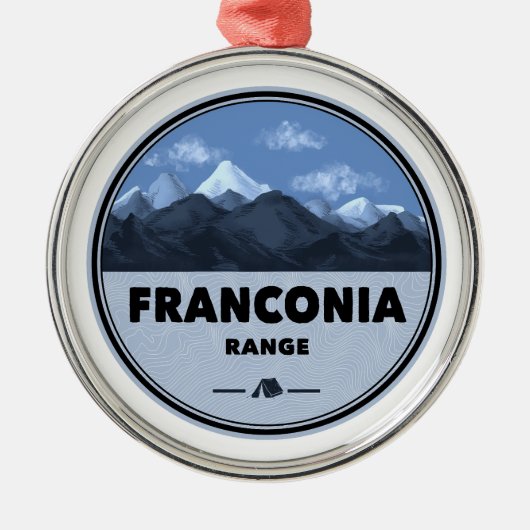 Franconia Range New Hampshire Camping Metalen Ornament (Voorkant)
