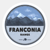 Franconia Range New Hampshire Camping Ronde Sticker (Voorkant)