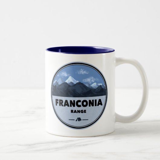 Franconia Range New Hampshire Camping Tweekleurige Koffiemok (Rechts)
