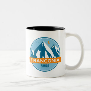 Franconia Range New Hampshire Stars Moon Tweekleurige Koffiemok