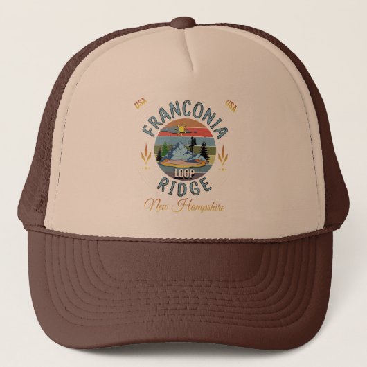 Franconia Ridge Loop, New Hampshire Trucker Pet (Voorkant)
