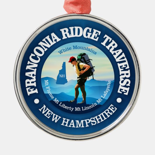 Franconia Ridge Traverse (C) Metalen Ornament (Voorkant)
