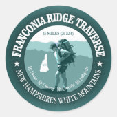 Franconia Ridge Traverse Ronde Sticker (Voorkant)
