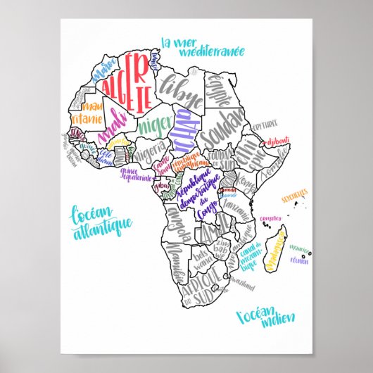 Francophone Africa Poster (Voorkant)