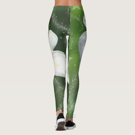 Frangapangie-Leggings in groen en wit Leggings (Achterkant)