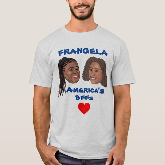 Frangela Cartoon Heads T-Shirt (Voorkant)