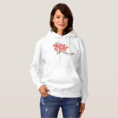 Frangipane Aquarel Bloem Bruid & Bruids Partij Hoodie (Voorkant volledig)